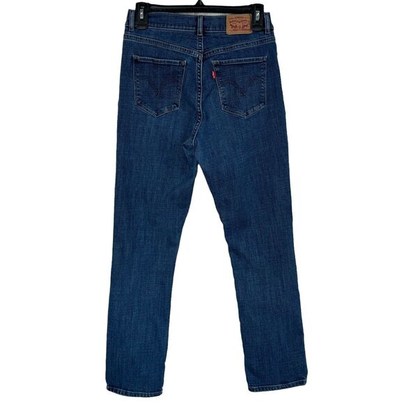 Levi’s Womens SZ 4 Classic Straight Jeans Mid-Rise Stretch Pockets Medium Wash - Picture 4 of 12